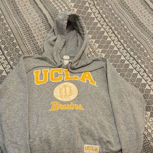 H&M Gray Hoodie with Yellow Accent